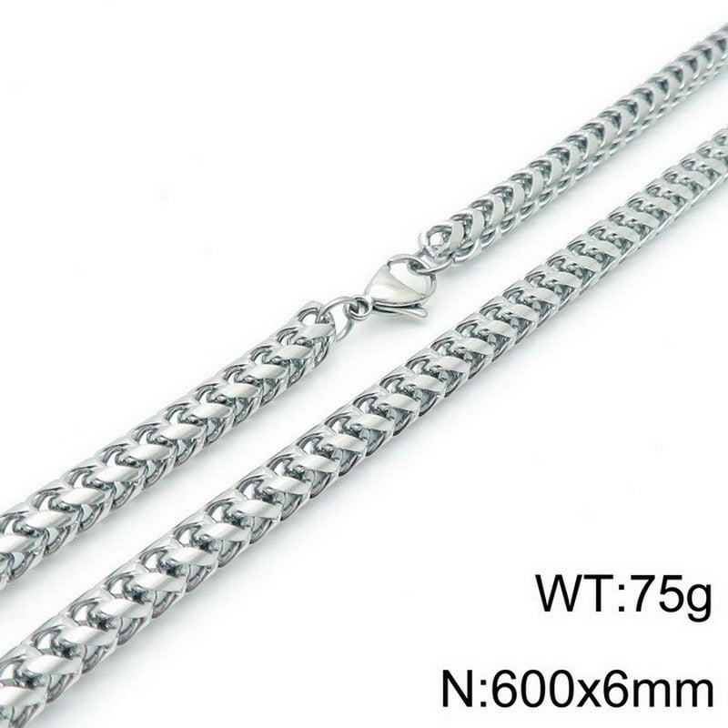 Hip-hop Geometric Titanium Steel Chain Bracelets Necklace