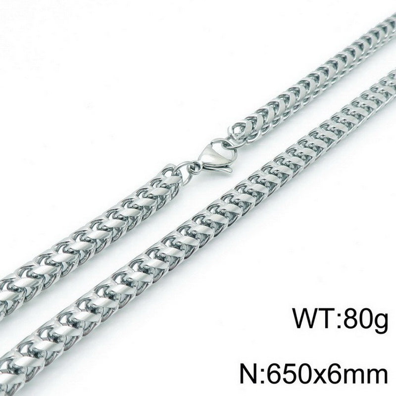 Hip-hop Geometric Titanium Steel Chain Bracelets Necklace