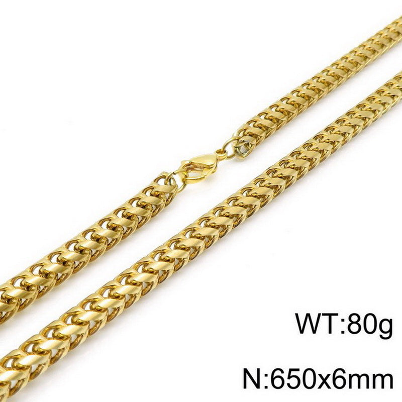 Hip-hop Geometric Titanium Steel Chain Bracelets Necklace