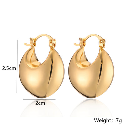 1 Pair Casual Elegant Simple Style Geometric Plating Copper 18k Gold Plated Earrings