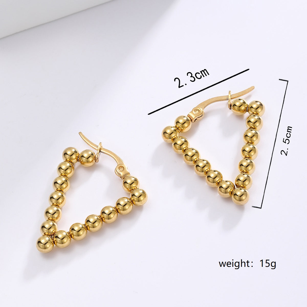 1 Pair Vacation Geometric Plating Stainless Steel 18k Gold Plated Earrings