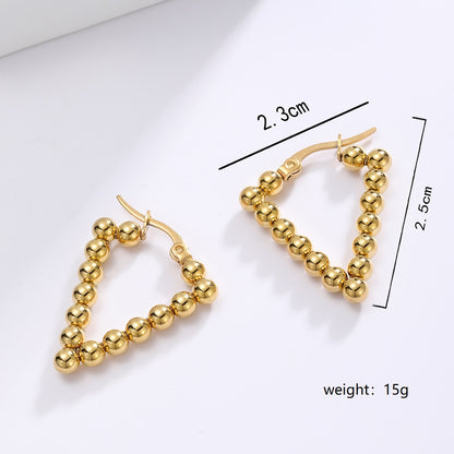 1 Pair Vacation Geometric Plating Stainless Steel 18k Gold Plated Earrings