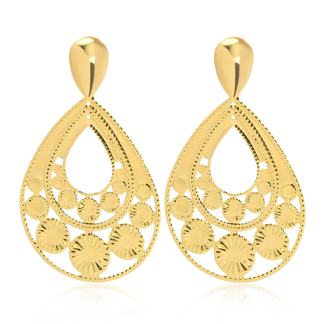 1 Pair Vintage Style Water Droplets Plating Alloy Drop Earrings