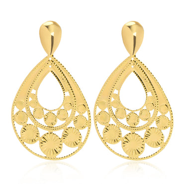 1 Pair Vintage Style Water Droplets Plating Alloy Drop Earrings