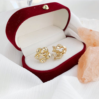 1 Pair Simple Style Classic Style Solid Color Plating Alloy Gold Plated Ear Studs
