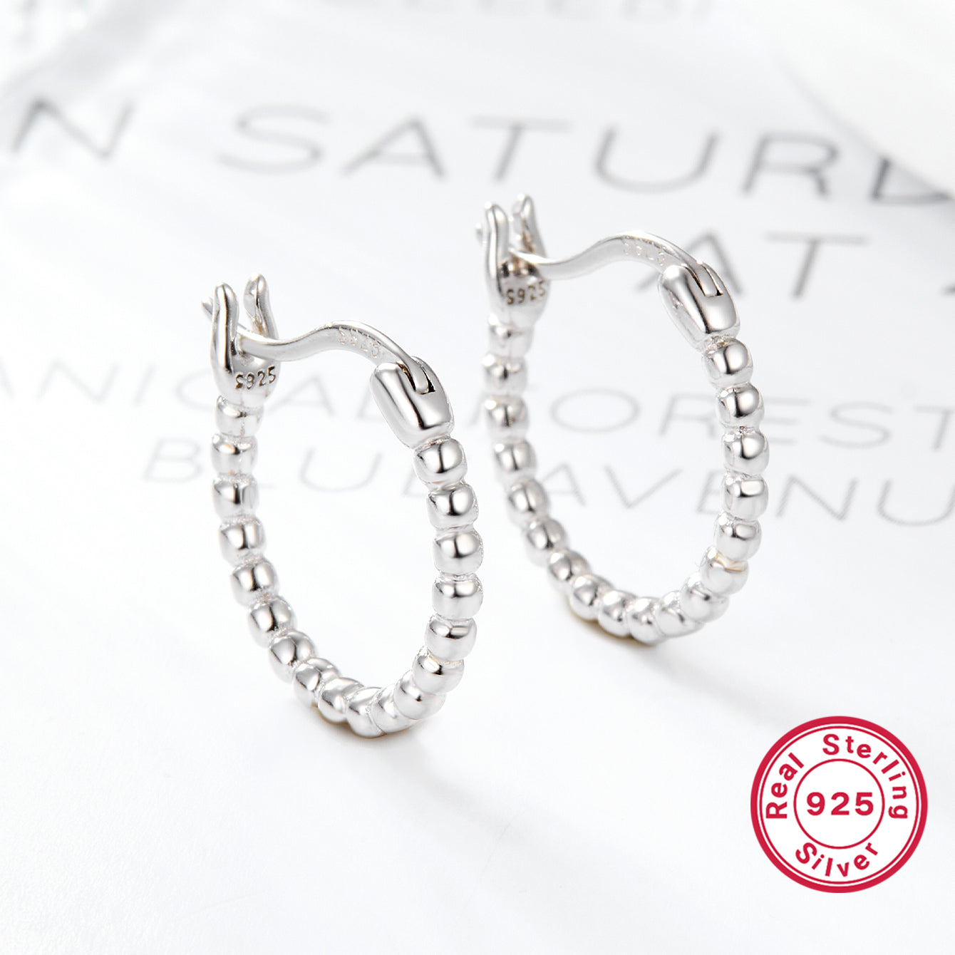 1 Pair Modern Style Classic Style Geometric Plating Sterling Silver 18k Gold Plated Rhodium Plated Hoop Earrings