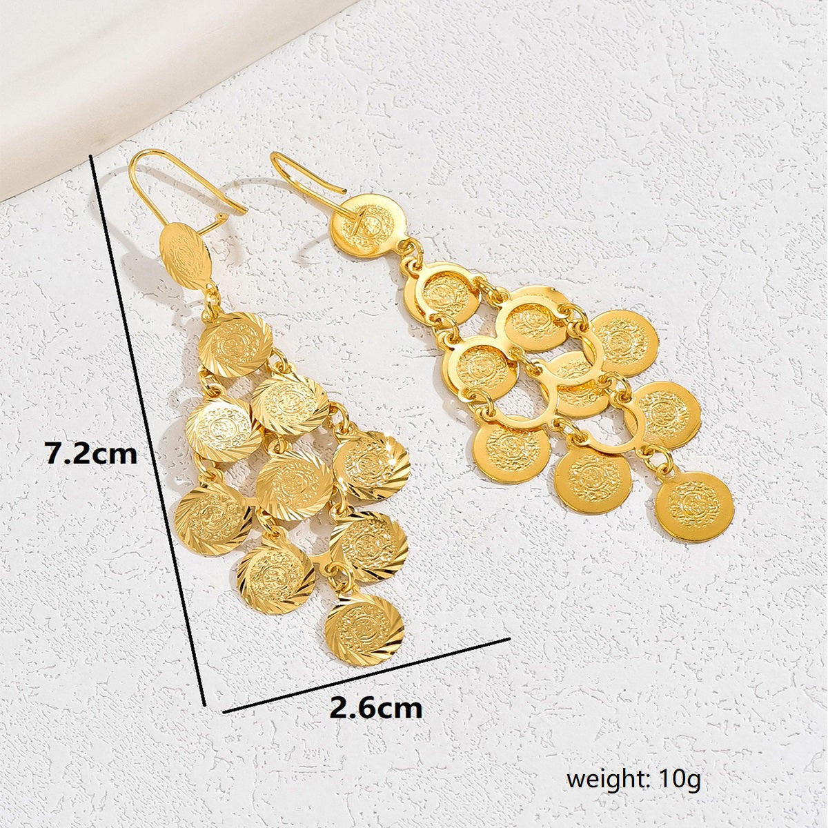 1 Pair Simple Style Tassel Plating Inlay Copper Rhinestones 18k Gold Plated Drop Earrings