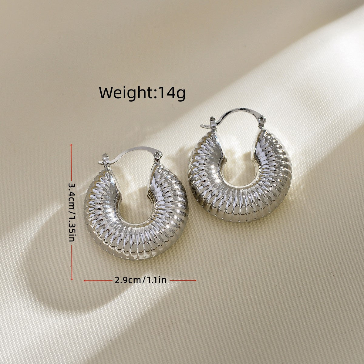 1 Pair Simple Style U Shape Plating Copper Hoop Earrings