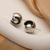 1 Pair Simple Style Geometric Solid Color Plating Copper 18k Gold Plated Ear Studs