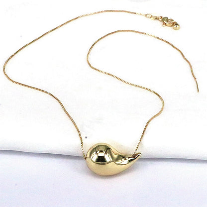 Simple Style Water Droplets Copper Pendant Necklace