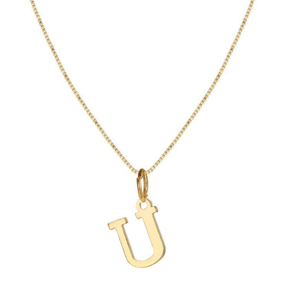 Wholesale Vintage Style Letter Stainless Steel Plating Pendant Necklace