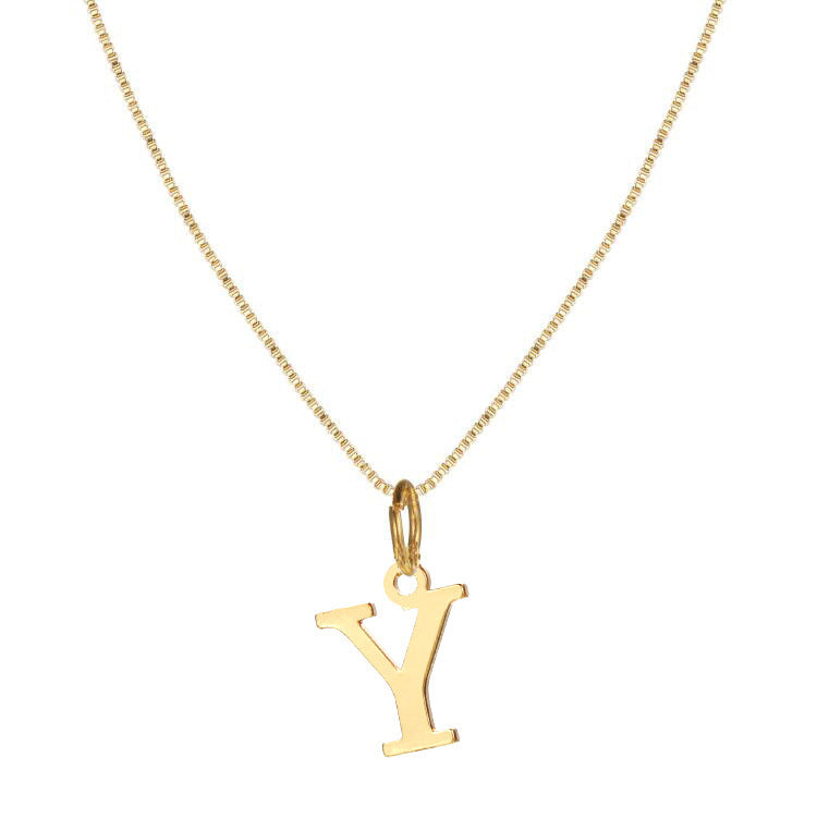 Wholesale Vintage Style Letter Stainless Steel Plating Pendant Necklace