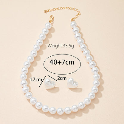 Simple Style Heart Shape Arylic Women's Jewelry Set