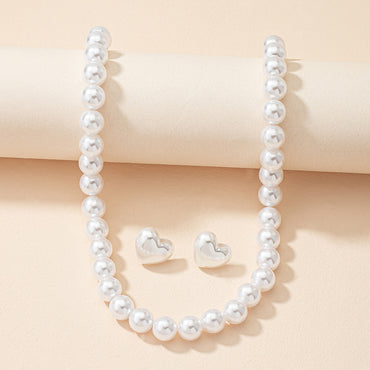 Simple Style Heart Shape Arylic Women's Jewelry Set