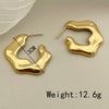 1 Pair Retro Geometric Plating Stainless Steel Gold Plated Earrings