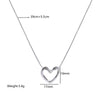 Wholesale Simple Style Heart Shape Stainless Steel Plating Hollow Out Pendant Necklace