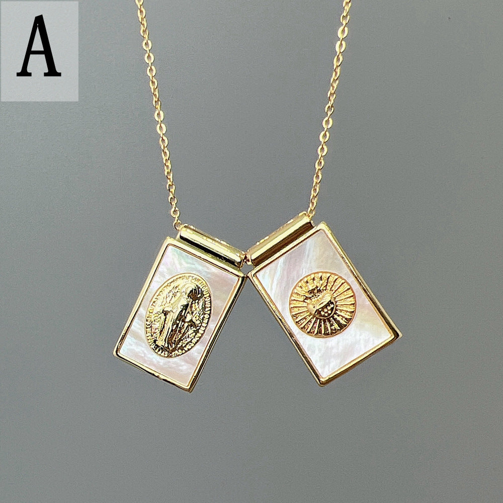 Simple Style Classic Style Round Copper Plating Gold Plated Pendant Necklace