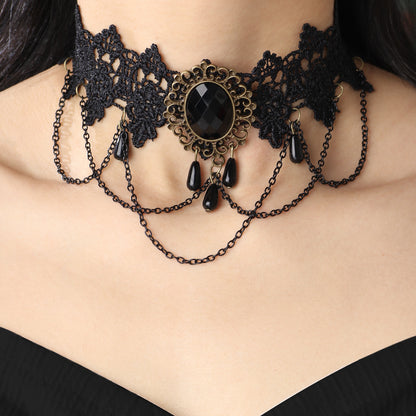 Elegant Sexy Geometric Alloy Lace Women's Choker