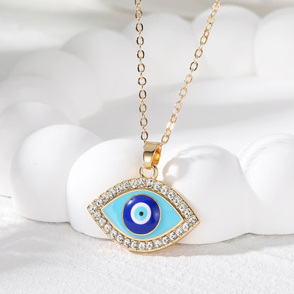 Vintage Style Simple Style Classic Style Devil's Eye Zircon Alloy Wholesale Pendant Necklace