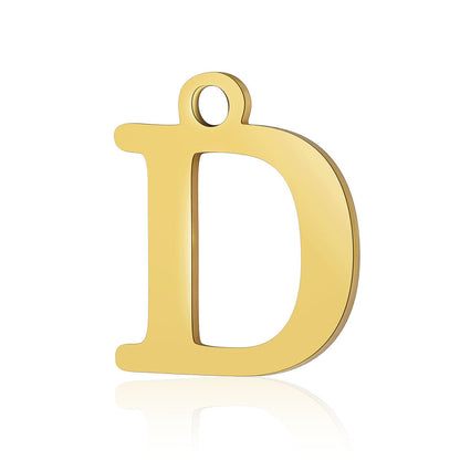 5 Pieces Stainless Steel 18K Gold Plated Letter