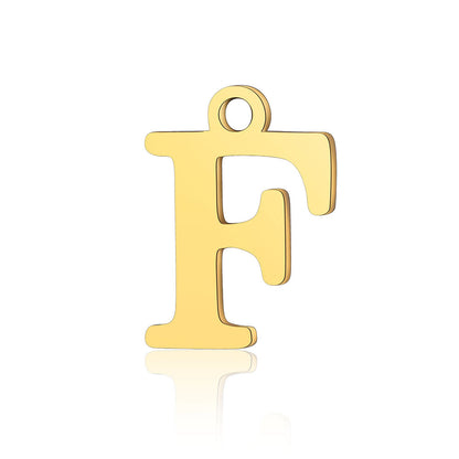 5 Pieces Stainless Steel 18K Gold Plated Letter