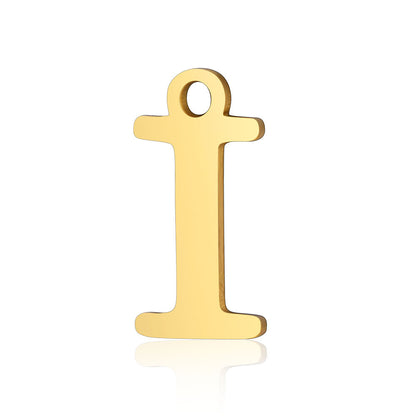 5 Pieces Stainless Steel 18K Gold Plated Letter