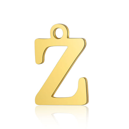 5 Pieces Stainless Steel 18K Gold Plated Letter