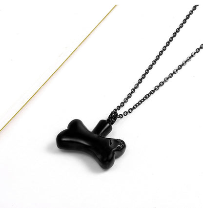 Hip-hop Retro Solid Color Titanium Steel Plating Gold Plated Pendant Necklace