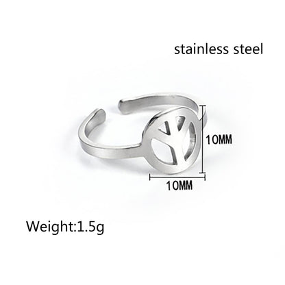 Hip-hop Retro Solid Color Stainless Steel Plating Gold Plated Rings