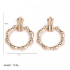 1 Pair Elegant Circle Plating Copper 18k Gold Plated Earrings