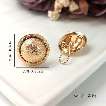 1 Pair Simple Style Solid Color Plating Metal Gold Plated Ear Studs