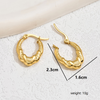 1 Pair Vintage Style Simple Style U Shape Stainless Steel Earrings