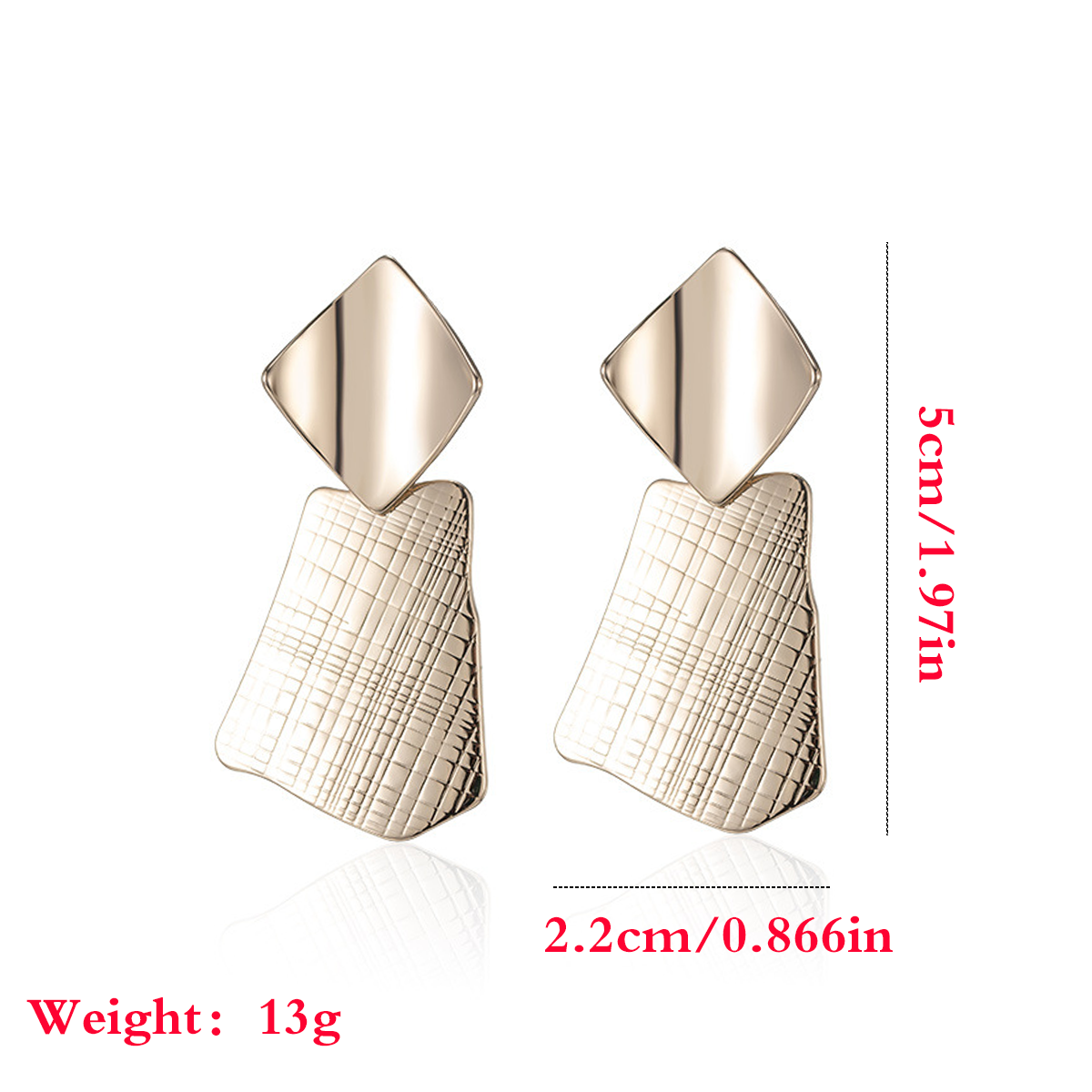 1 Pair Elegant Lady Geometric Stainless Steel Drop Earrings