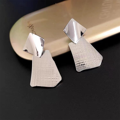 1 Pair Elegant Lady Geometric Stainless Steel Drop Earrings