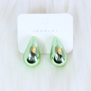 1 Pair Simple Style Water Droplets Plating Arylic Ear Studs