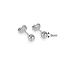 1 Pair Fashion Round Metal Titanium Steel Ear Studs