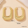 1 Pair Exaggerated Simple Style U Shape Plating Metal Earrings