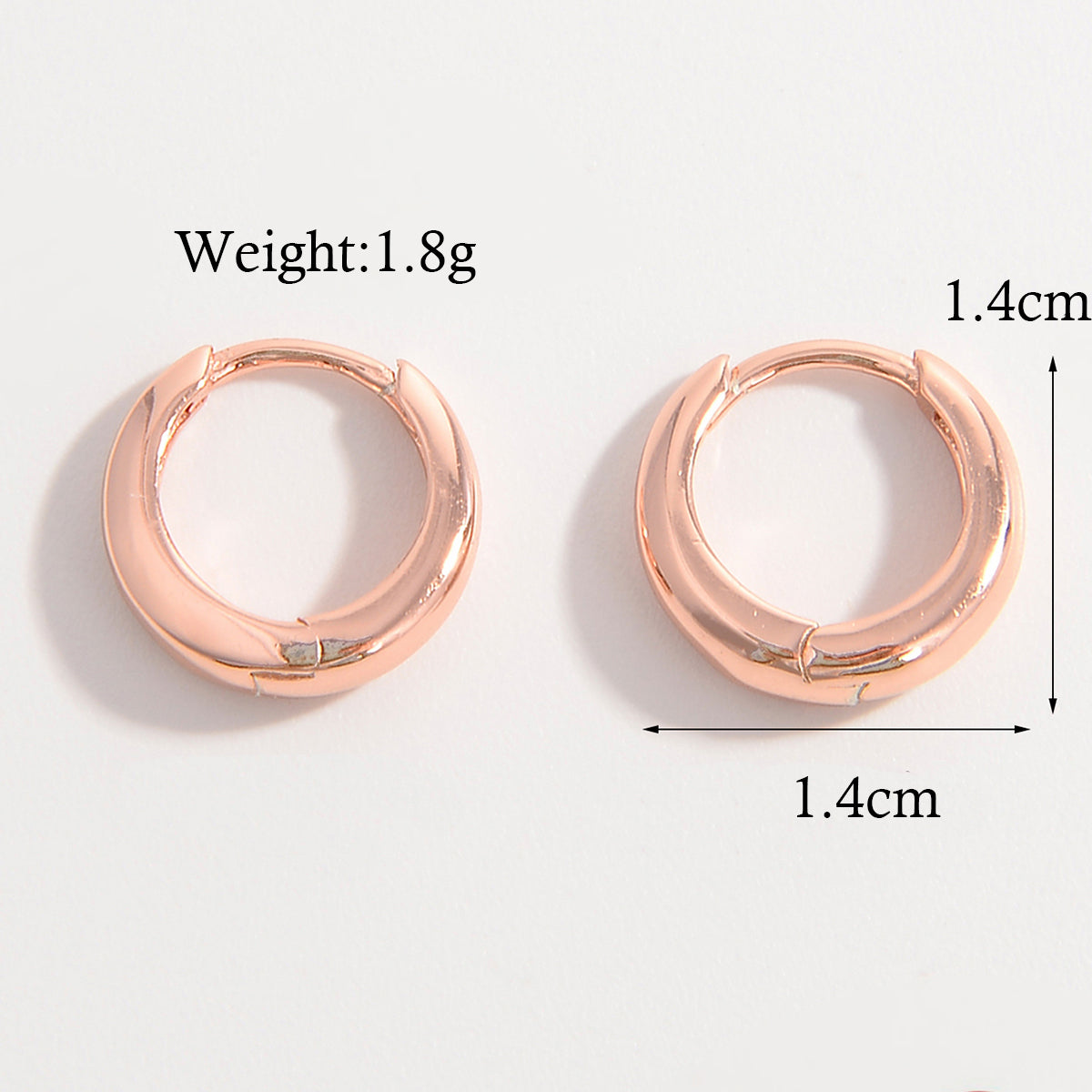 1 Pair Simple Style Commute Circle Plating Sterling Silver 14k Gold Plated Rose Gold Plated White Gold Plated Earrings