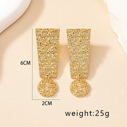 1 Pair Ig Style Exaggerated Simple Style Geometric Round Plating Alloy Gold Plated Drop Earrings