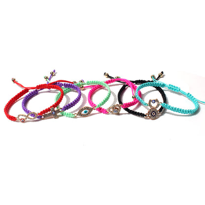 Simple Style Commute Cross Heart Shape Eye Cloth Knitting Unisex Bracelets