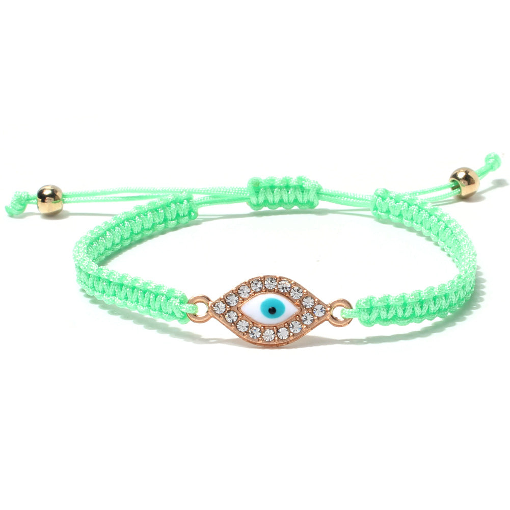 Simple Style Commute Cross Heart Shape Eye Cloth Knitting Unisex Bracelets