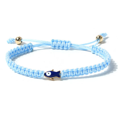 Simple Style Commute Cross Heart Shape Eye Cloth Knitting Unisex Bracelets