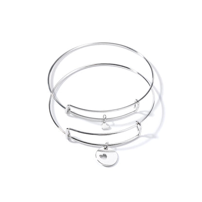 Simple Style Heart Shape Alloy Women's Bracelets