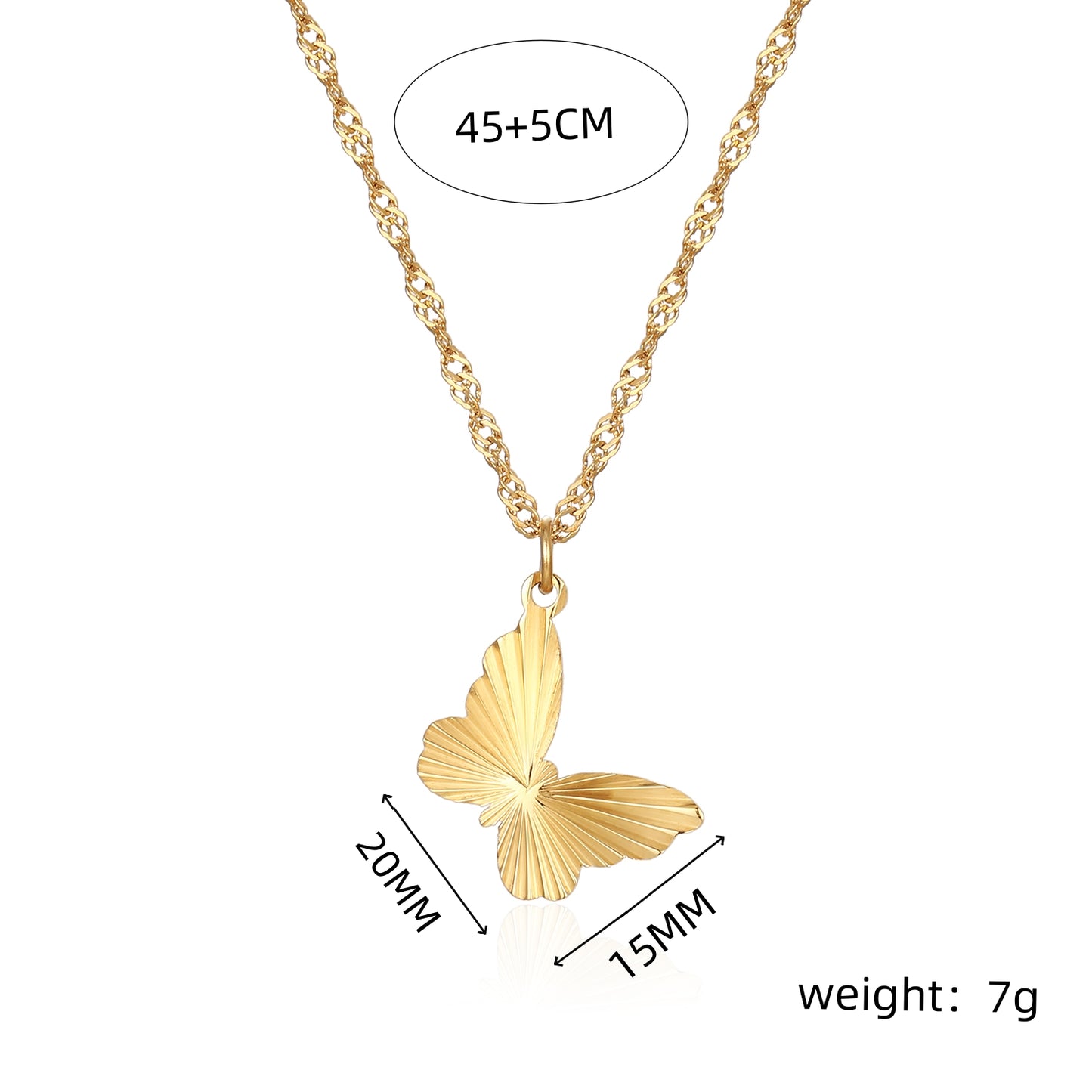 Ig Style Sweet Heart Shape Stainless Steel Plating Carving 18k Gold Plated Pendant Necklace