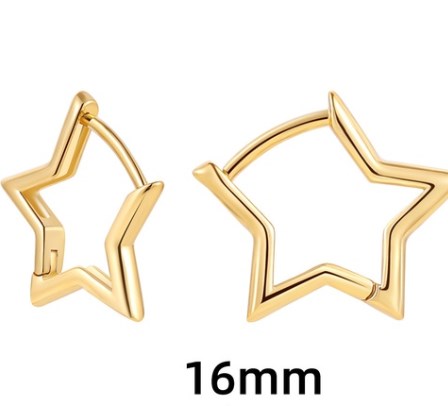 1 Pair Simple Style Classic Style Heart Shape Plating Stainless Steel Gold Plated Earrings