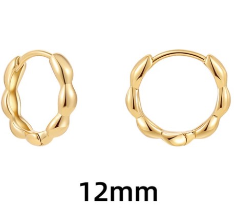 1 Pair Simple Style Classic Style Heart Shape Plating Stainless Steel Gold Plated Earrings