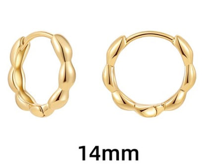 1 Pair Simple Style Classic Style Heart Shape Plating Stainless Steel Gold Plated Earrings