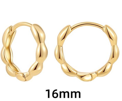 1 Pair Simple Style Classic Style Heart Shape Plating Stainless Steel Gold Plated Earrings