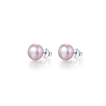 1 Pair Ig Style Elegant Sweet Oval Plating Freshwater Pearl Sterling Silver Silver Plated Ear Studs