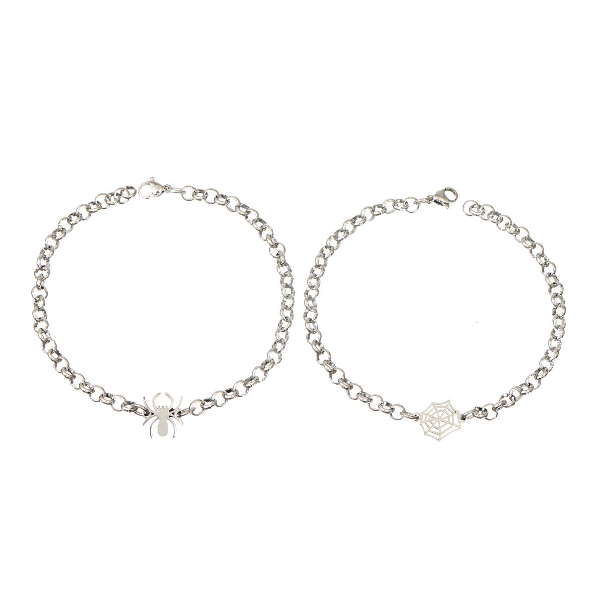 Simple Style Commute Spider Web Stainless Steel Chain Bracelets